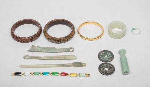 Estate Chinese Jade, Stone, Decors