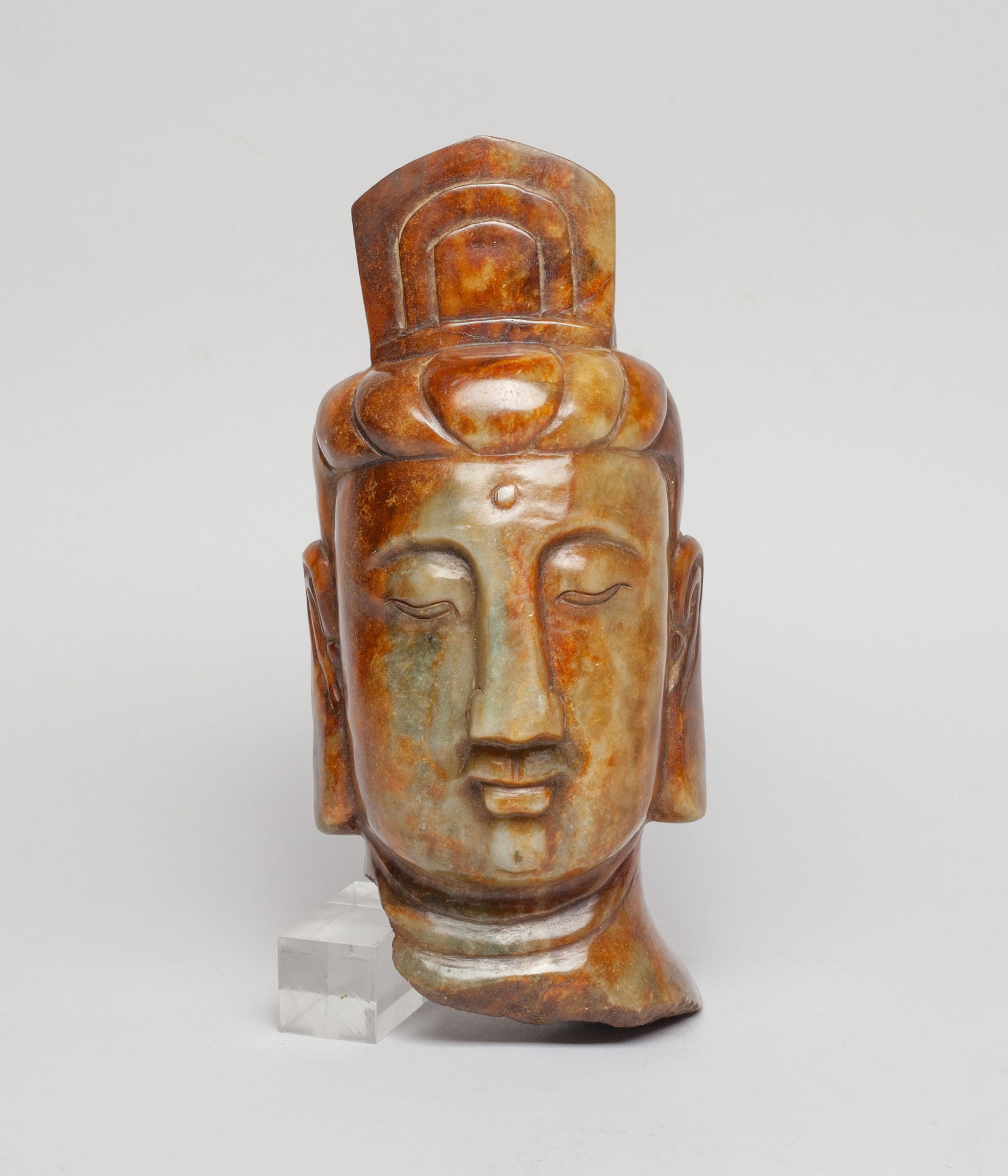 Large Chinese Jade Carved Buddha Head (1 of 14)