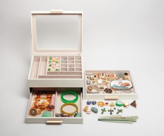 Estate Large Box of Chinese Export Jewelry