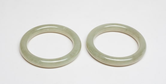 Two Chinese Jade Bangles