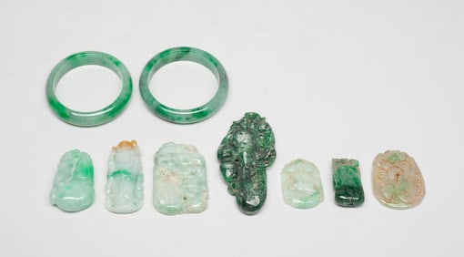 Set Chinese Colored Stone Pieces