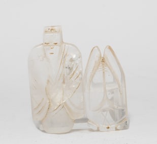 Two Rare Chinese Rock Crystal Pendants