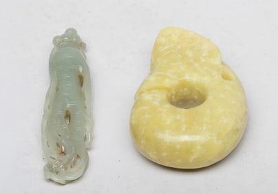 Two Chinese Jade/ Stone Carvings