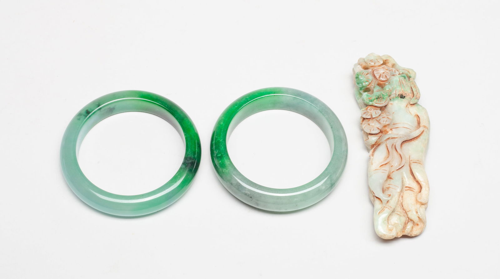 Estate Chinese Colored Stone Bangles, Pendant (1 of 13)