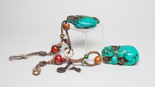 Two Chinese Export Large Decor Pendants