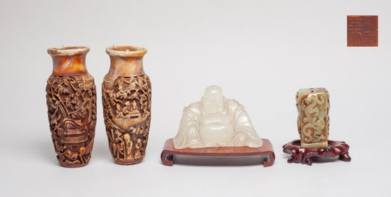 Estate Chinese Export Stones, Decors