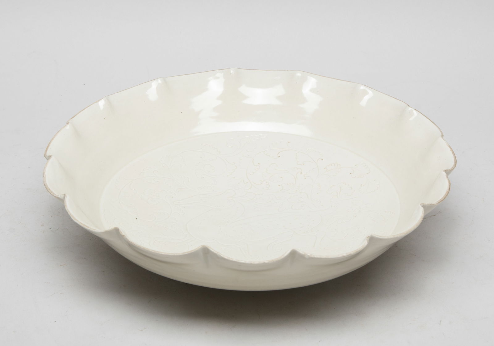 Rare Chinese Large Ding Ware Porcelain Plate (1 of 11)