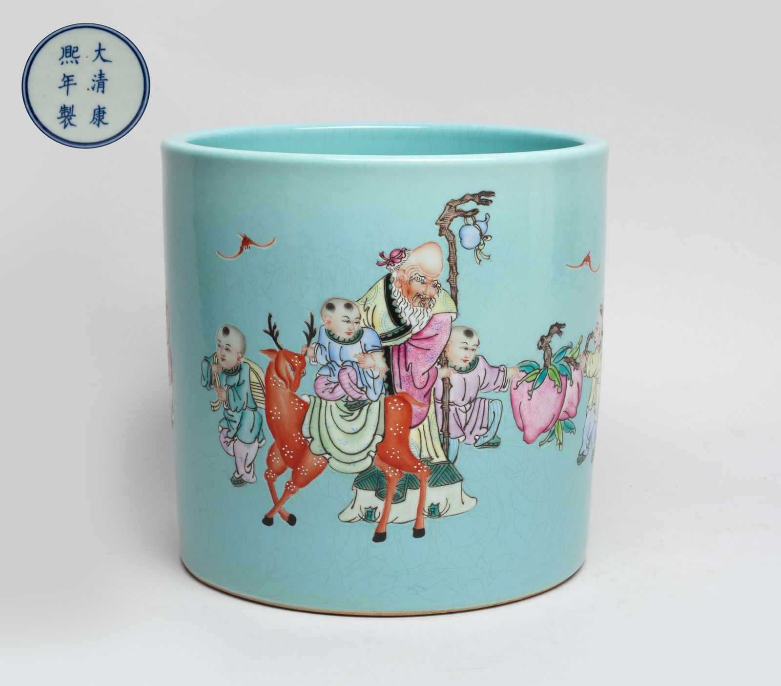 Estate Chinese Porcelain Brush Pot (1 of 13)