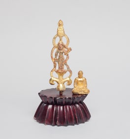 Estate Chinese Gilt Bronze Buddha