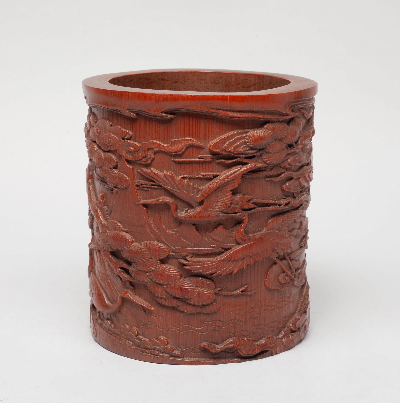 Chinese Bamboo Carved Brush Pot (1 of 17)