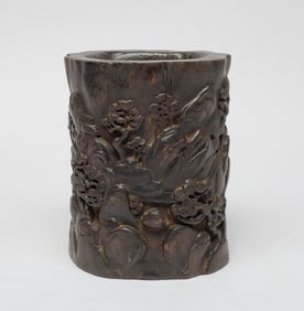 Estate Chinese Bark of Agarwood Brush Pot