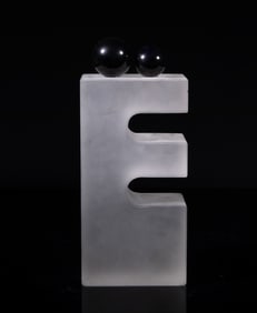 Vintage Art Decor Glass House Sculpture