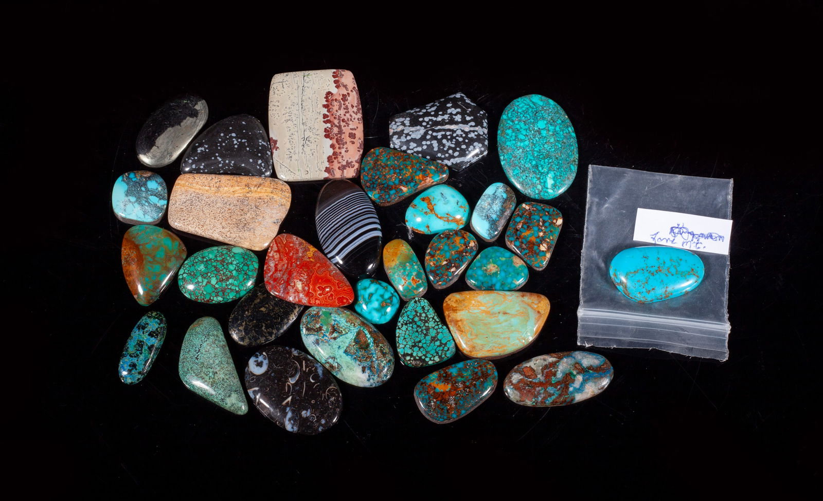 Collection of Turquoise, Gemstone Cabochons Slabs (1 of 12)
