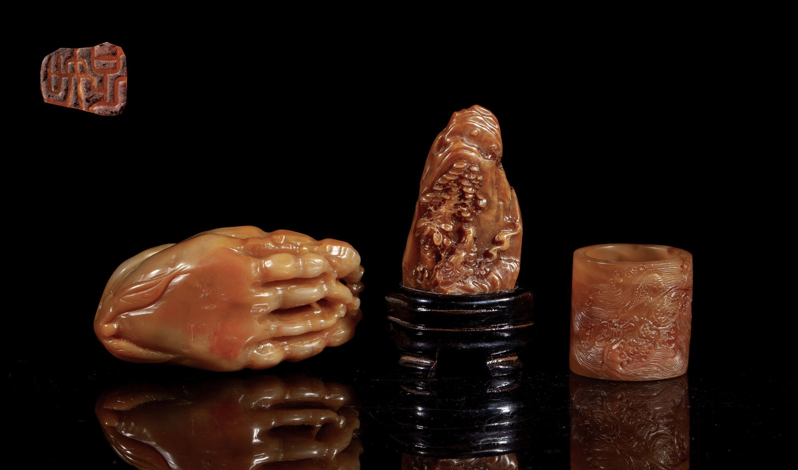 Estate Set Chinese Stone Carvings (1 of 18)