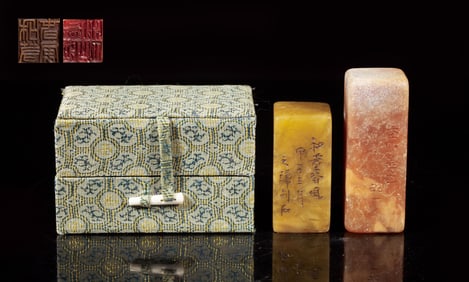 Two Chinese Translucent Stone Seals