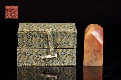 Estate Chinese Shoushan Stone Seal