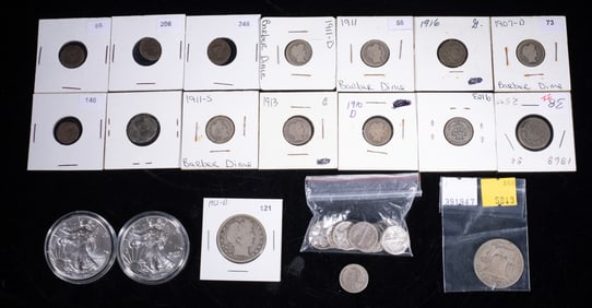 Silver Coins, Old American Coins Collection