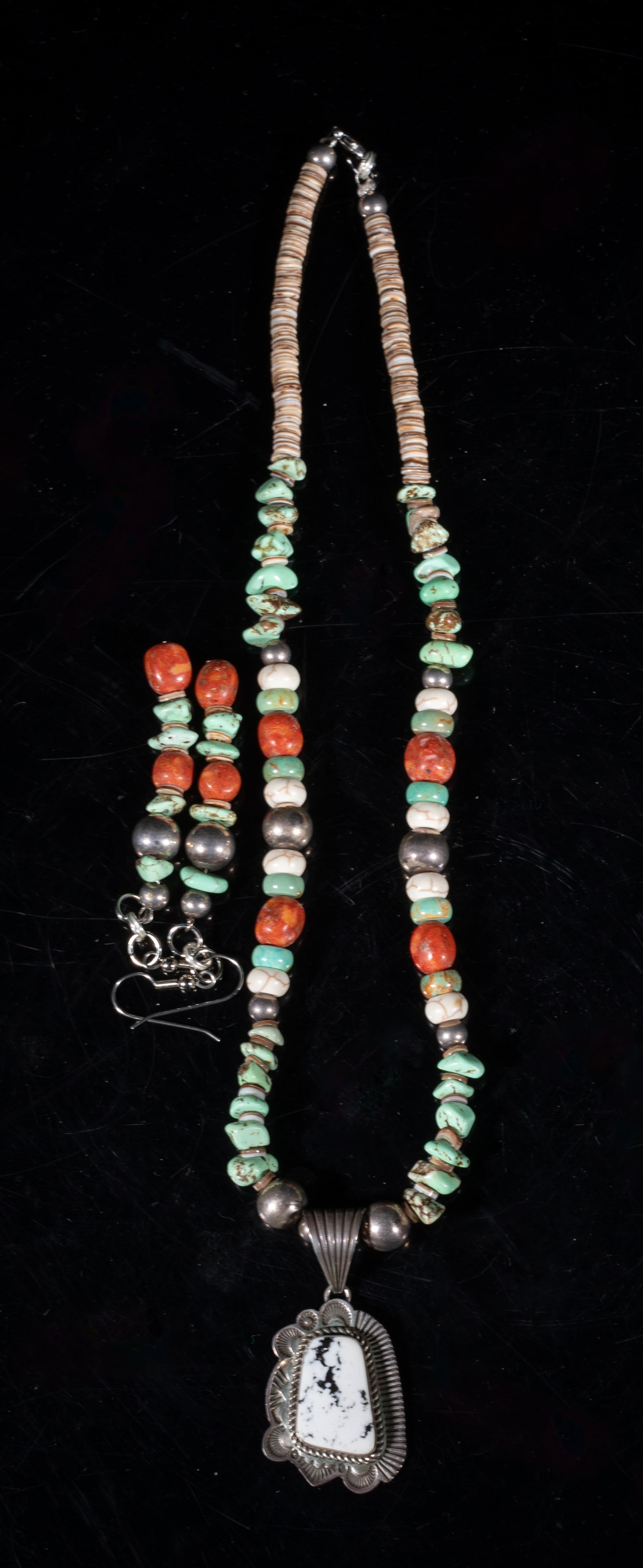 Navajo Sterling Silver, Gemstone Necklace Sets (1 of 12)