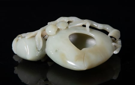 Estate Chinese Russet Jade Table Sculpture