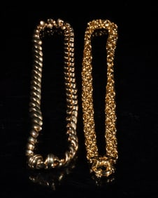 Vintage Italy Gold on Sterling Heavy Necklaces