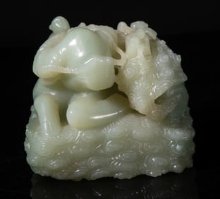 Chinese Export Jade Table Sculpture