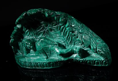 Rare Chinese/ Asian Malachite Buddha Sculpture