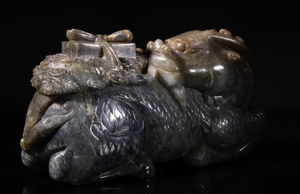 Large Chinese 18th Type Russet Jade Sculpture