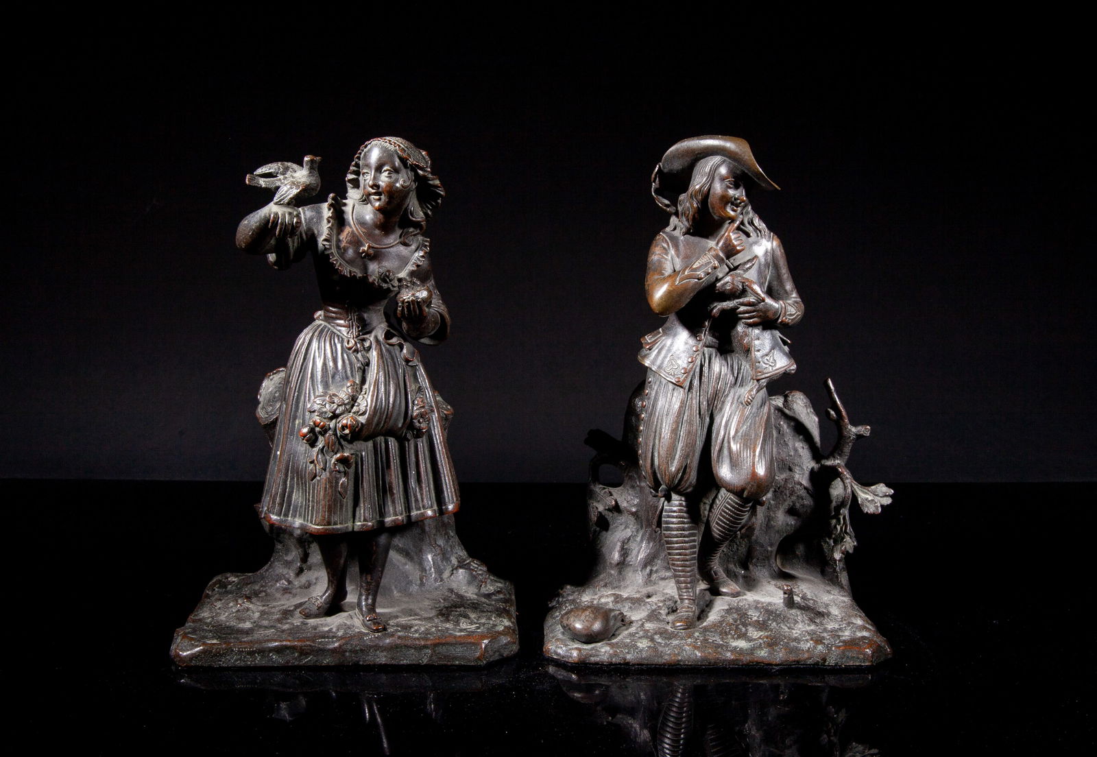 Two Antique Early 20th Bronze Bookends (1 of 14)