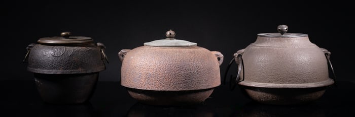 Set Japanese Cast Iron Pots