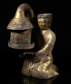 Chinese Gilt Bronze Sculpture of Figure