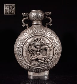 Chinese Silver Plated Cabinet Vase