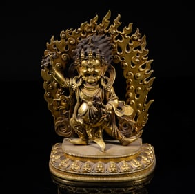 Chinese Gilt Bronze Sculpture of Tibetan Buddha