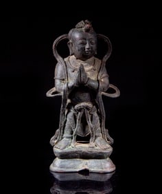 Estate Chinese Bronze Sculpture of Buddha