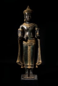 Collectible Tall South Asian Bronze Buddha