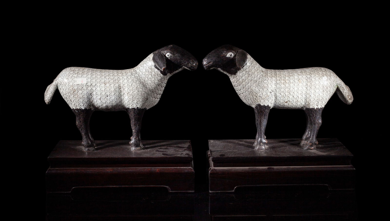 Two Large Chinese Cloisonne Sculptures on Stand (1 of 17)