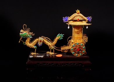 Vintage Chinese Gold on Sterling Silver Sculpture