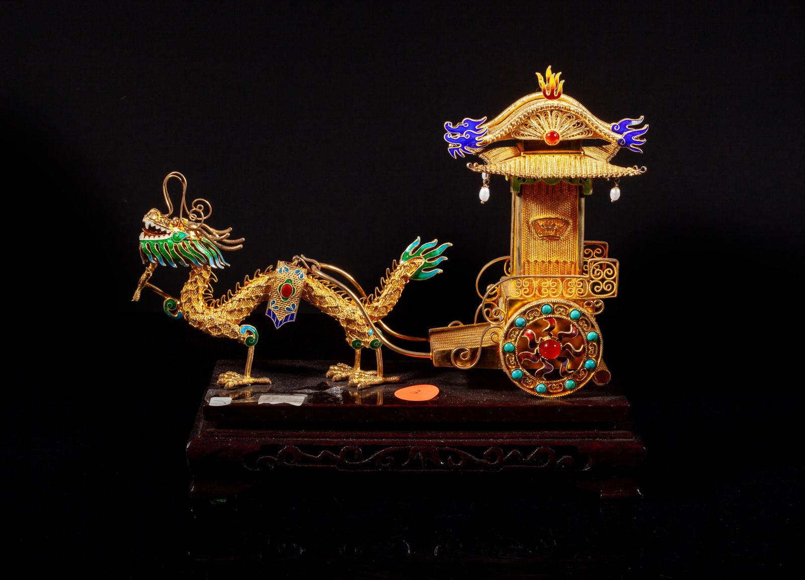 Vintage Chinese Gold on Sterling Silver Sculpture (1 of 11)