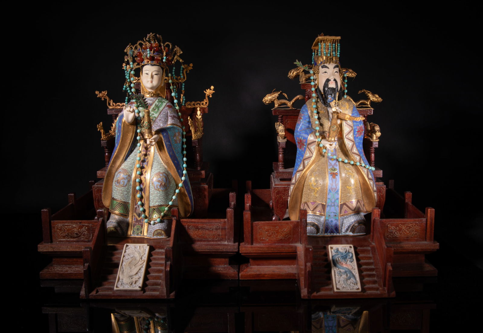 Two Large Chinese Cloisonne Sculptures (1 of 18)