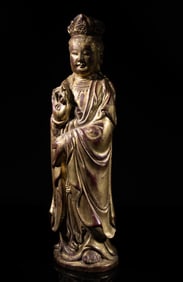 Rare Chinese Ming Type Gilt Wood Sculpture