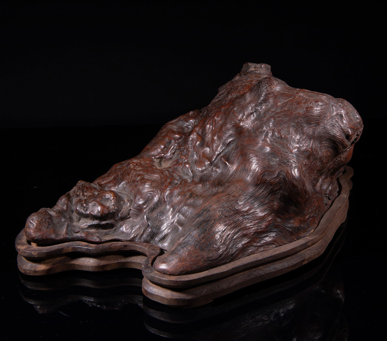 Estate Large Chinese Root Wood Censer (1 of 11)