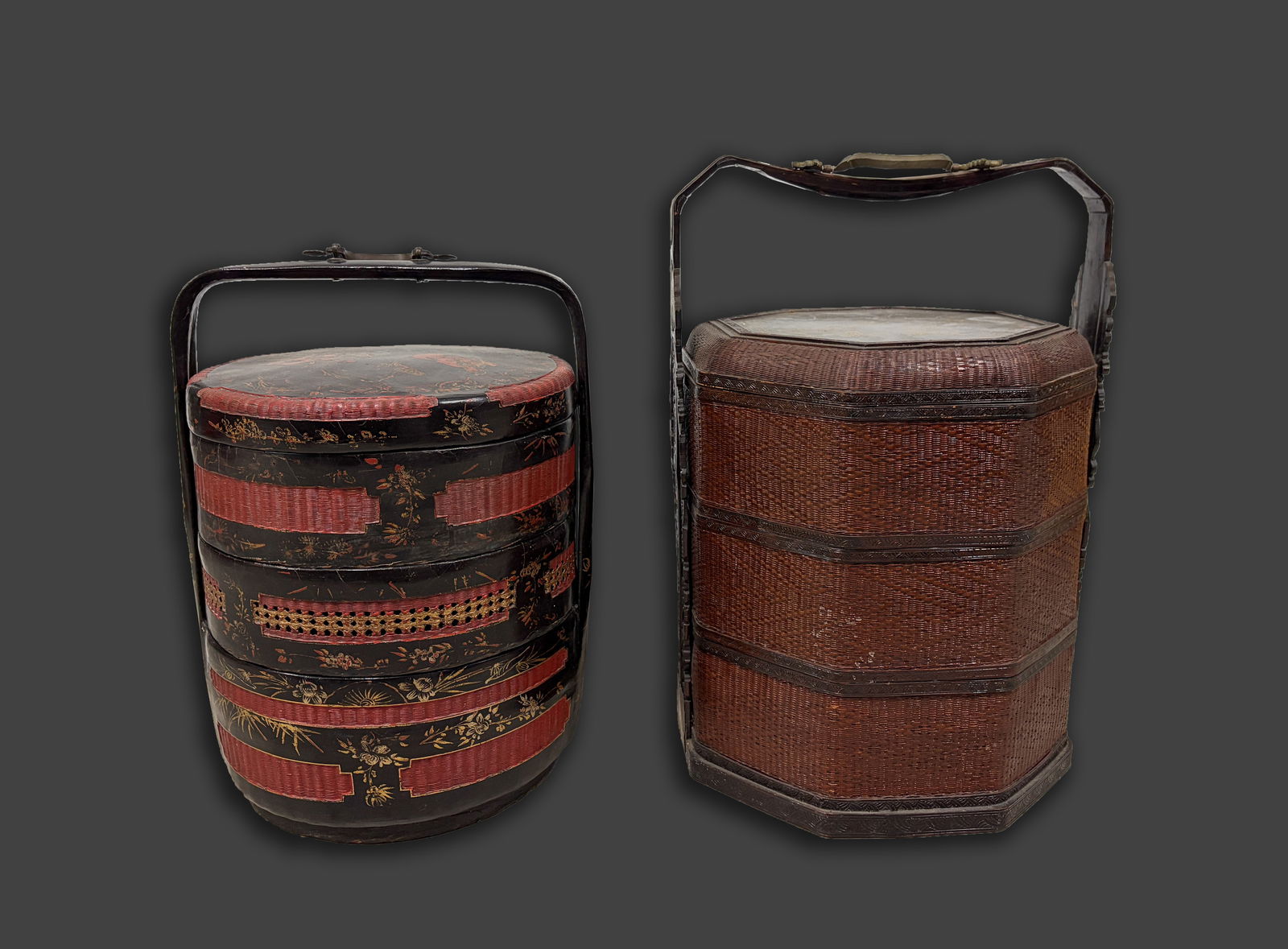 Two Large Chinese Export Rattan Baskets (1 of 16)