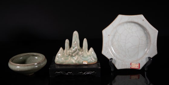 Estate Chinese Porcelain Bowl, Stand, Plate