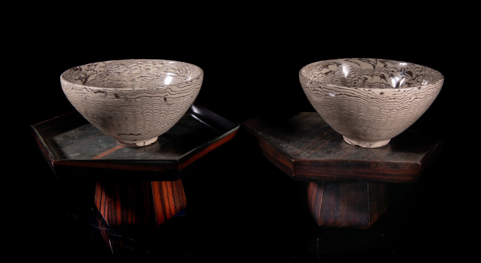 Two Chinese Glazed Stoneware Tea Bowls (1 of 11)