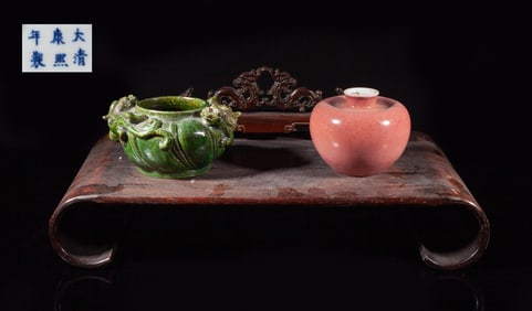 Set Chinese Wood, Porcelain Writing Sets