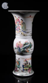 Tall Chinese Export Famille Rose Porcelain Vase