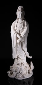 Chinese Blanc De Porcelain Sculpture of Kuanyin