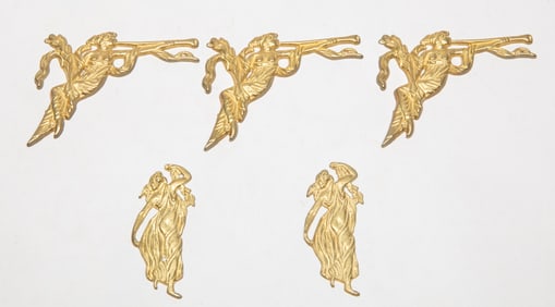 Set Old France Gilt Bronze Door Decors