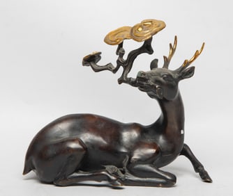 Estate Chinese Bronze Table Sculpture