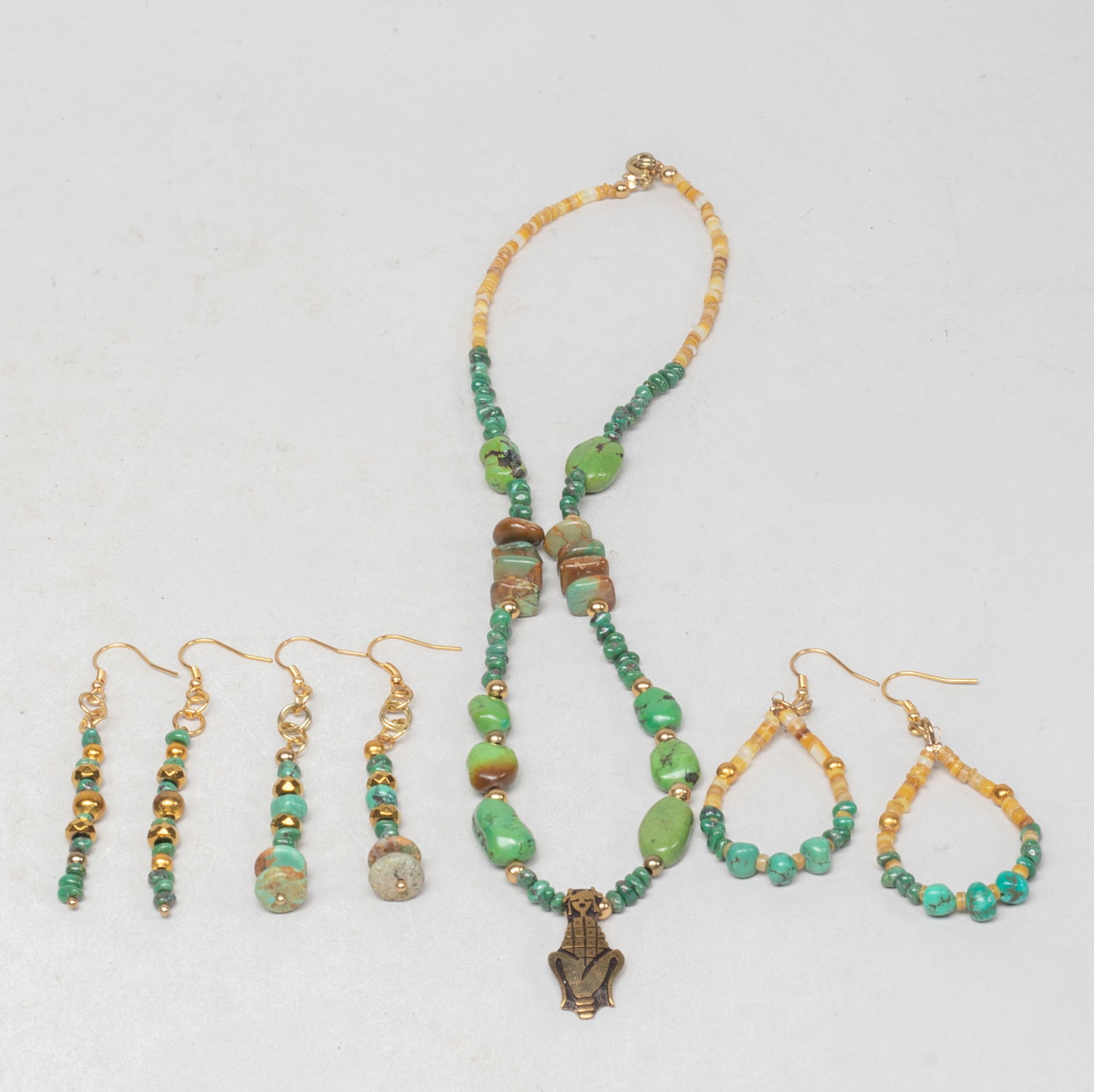 Sets Vintage Hopi Marked Turquoise Necklace (1 of 15)