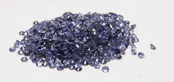 Set Cut Amethyst Ring Face Stones